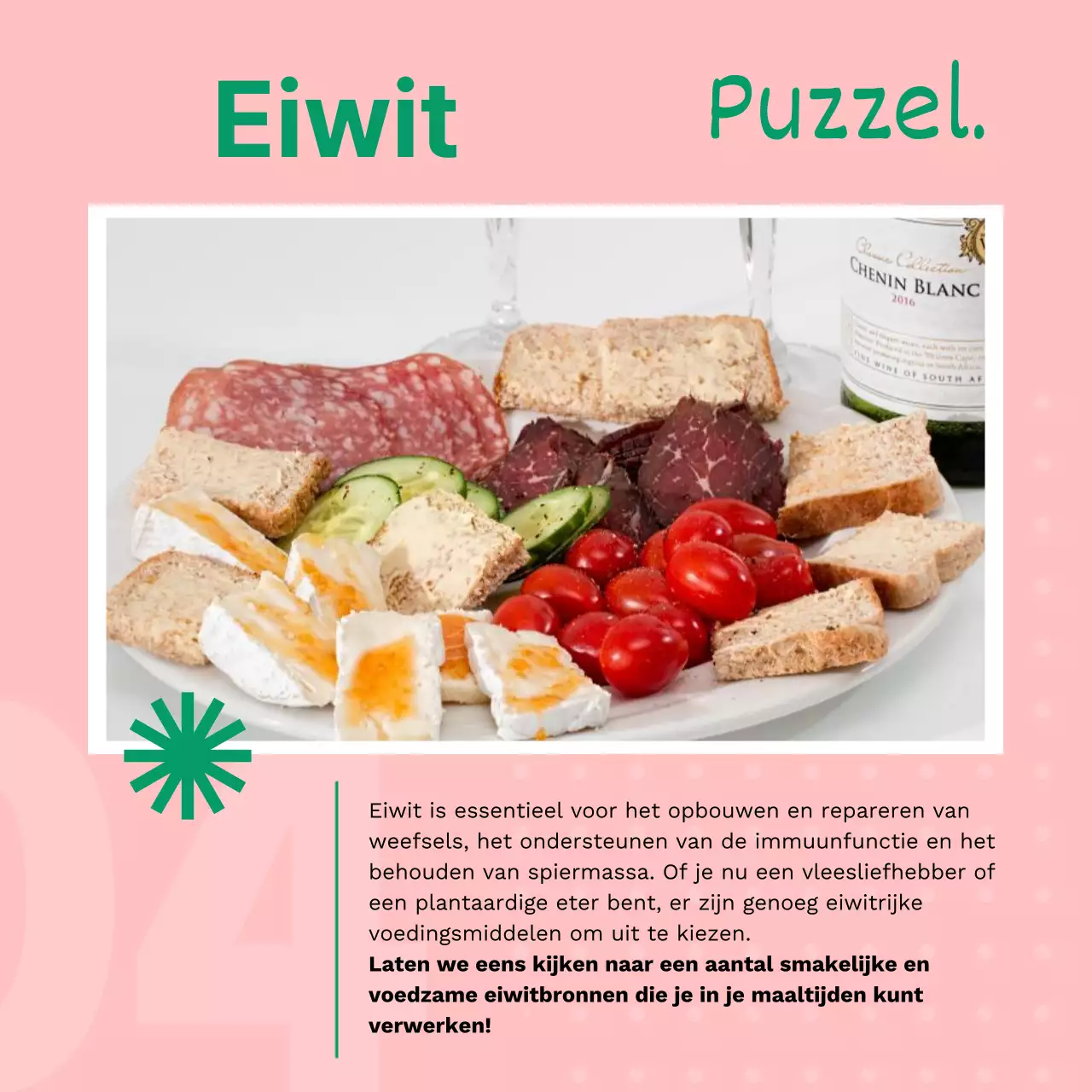 Groen en Roze Vers Gezond Voedsel Publiciteit