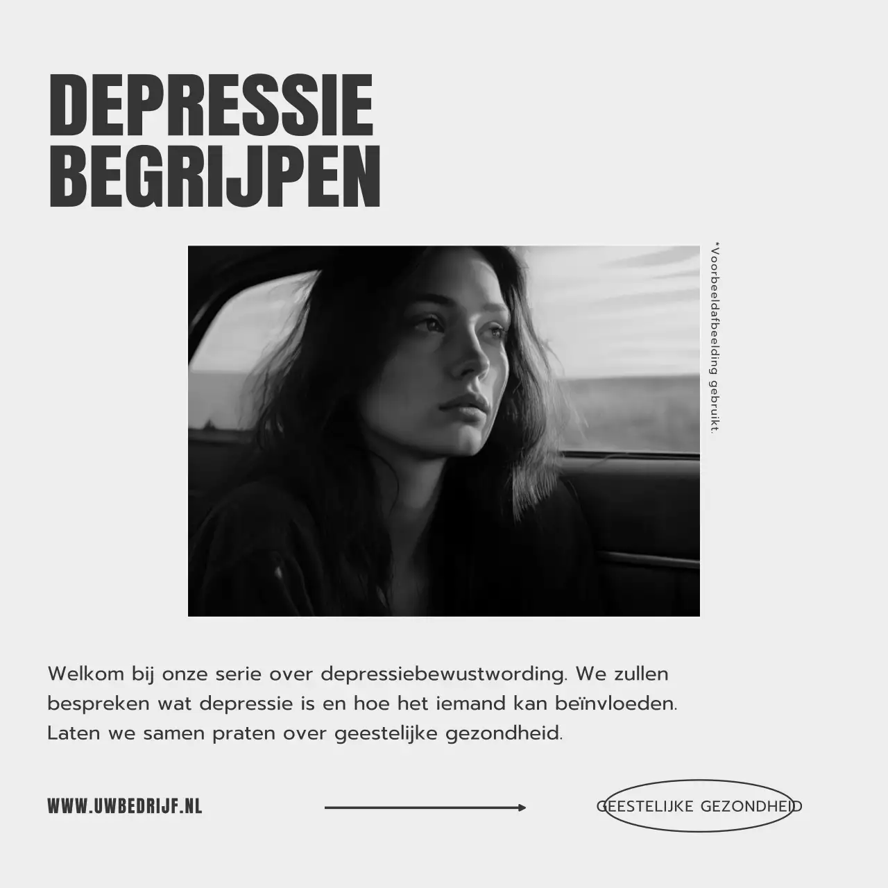 Beige en Grijs Minimalistische Psychologie Blog Promotie