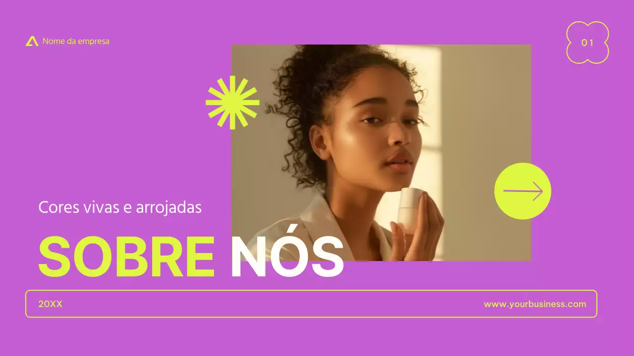 Roxo Bege Rosa Lima Moderno Básico Minimal Business Introdução da empresa