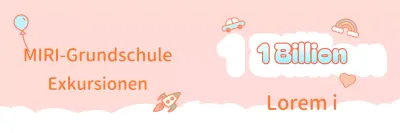 Rosa und weiße Grundschulausflugsgruppen-Ankündigungen