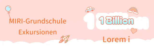 Rosa und weiße Grundschulausflugsgruppen-Ankündigungen