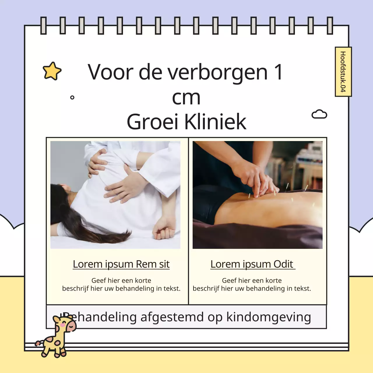 De schattige kleine groeikliniek voor Chinese geneeskunde van Yellow promoten