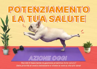 Giallo Arancione Animazione Retro Mental Flyer