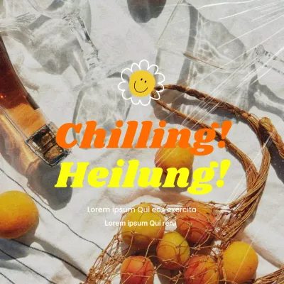 Eine sentimentale Sommerpost in Orangen und Gelben