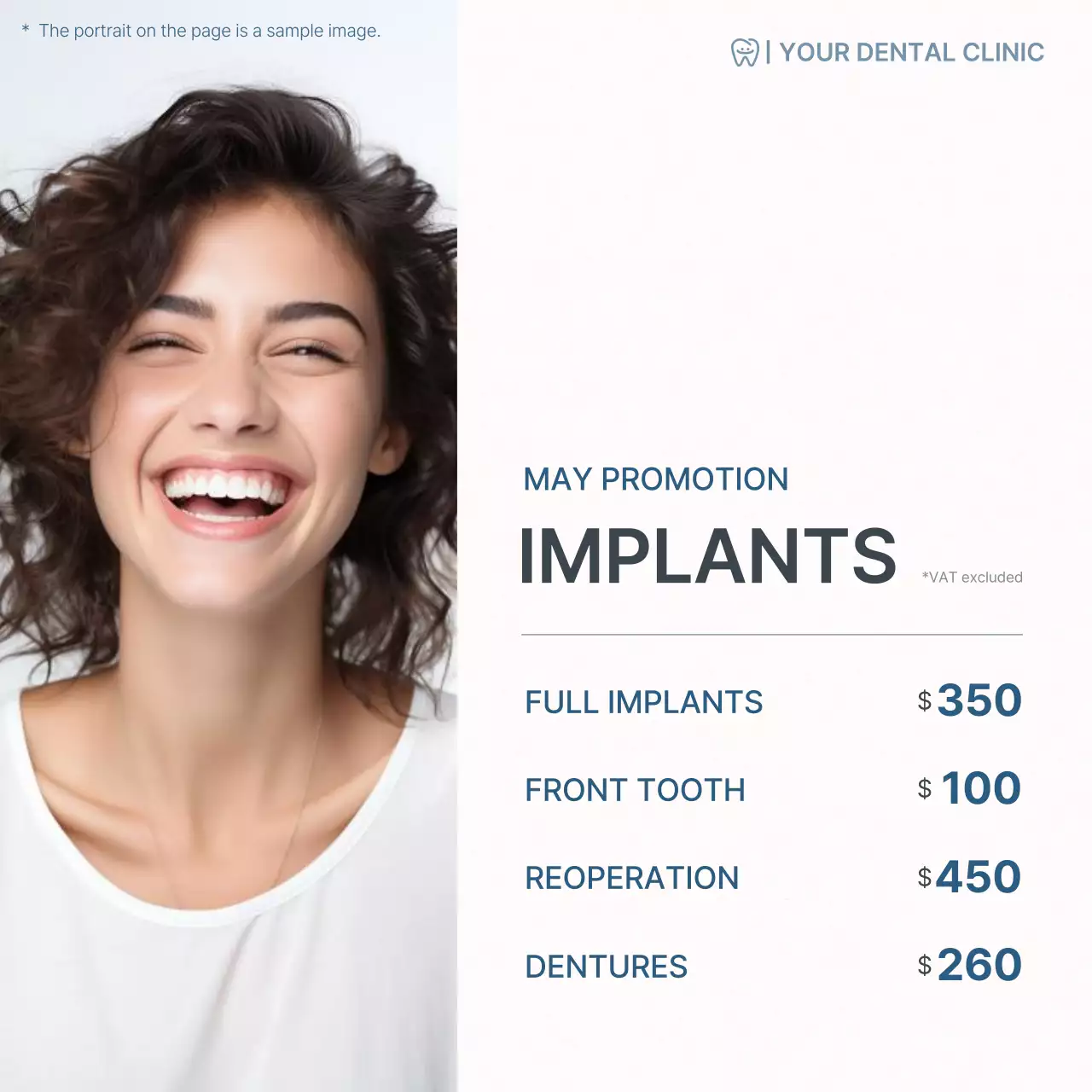 White Modern Dental Promotion Social Media Post