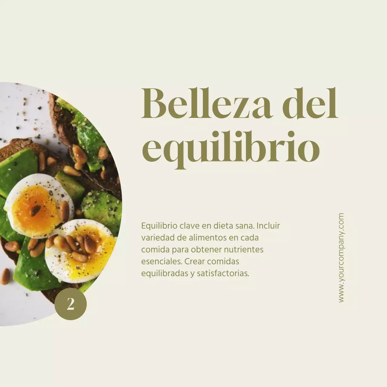 Verde y Beige Moderno Consejos de dieta de alimentos saludables