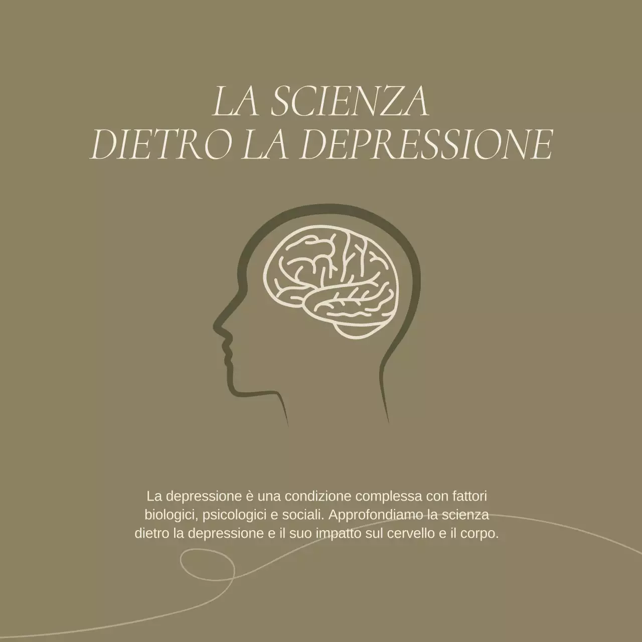 Khaki Beige Naturale Elegante La salute mentale in generale