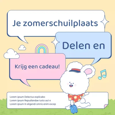 Promoot zomerevenementen in geel en chartreuse