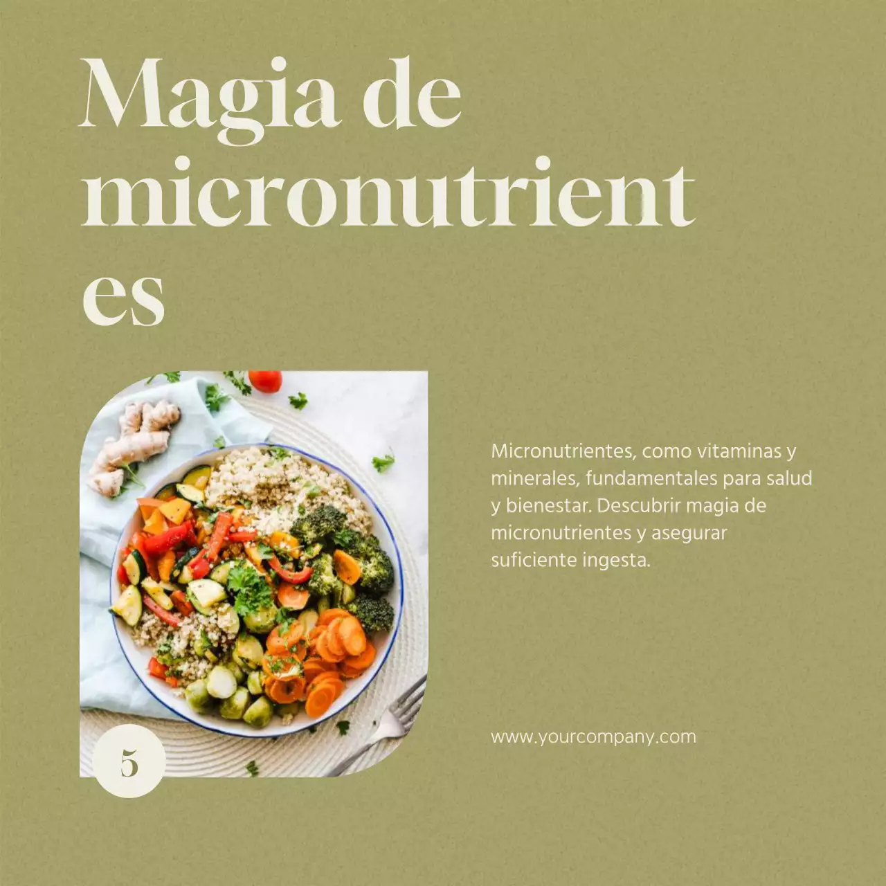 Verde y Beige Moderno Consejos de dieta de alimentos saludables