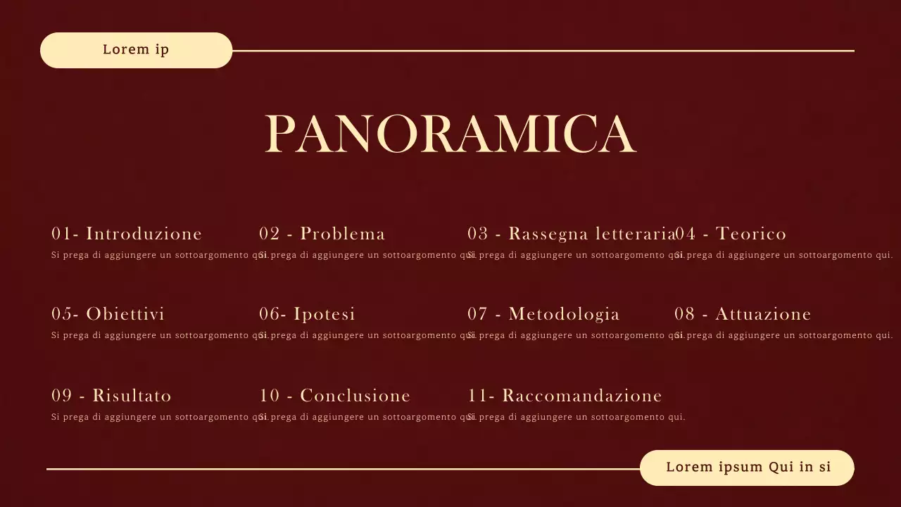 rosso giallo elegante rinascimentale materiale per la difesa della tesi di laurea