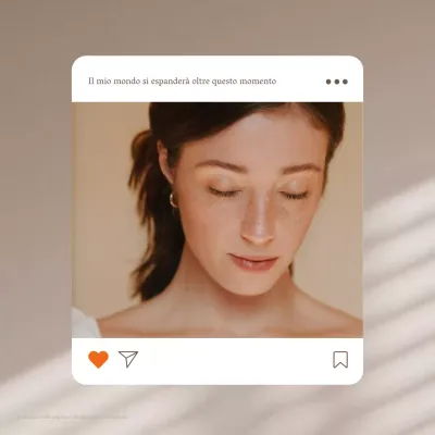 Promuovere semplici messaggi Instagram in marrone e bianco
