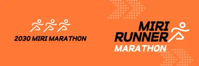 Promote an orange and black marathon