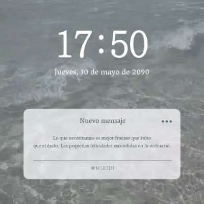 Promover un sencillo mensaje de móvil en azul y blanco