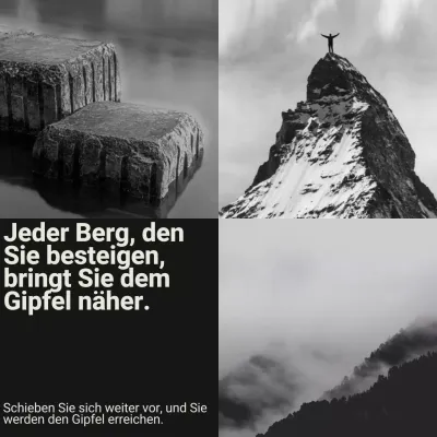 Schwarz und weiß Moderne Collage Motivational Mental Health Zitat