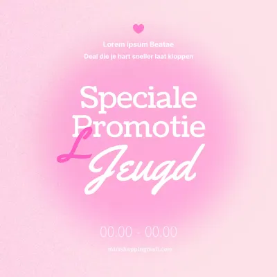 Promoot een leuke roze en witte kortingsactie