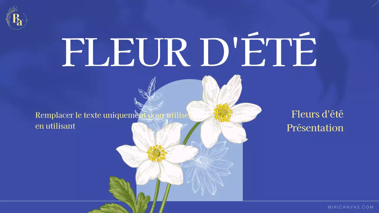 Fleurs d'été luxueuses en bleu et bleu clair Brief de la marque de la petite entreprise