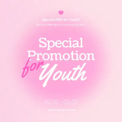 Pink Trendy Youth Promotion Social Media Post