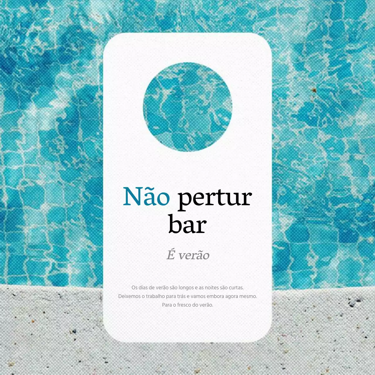 Um post de verão emotivo em branco e azul claro