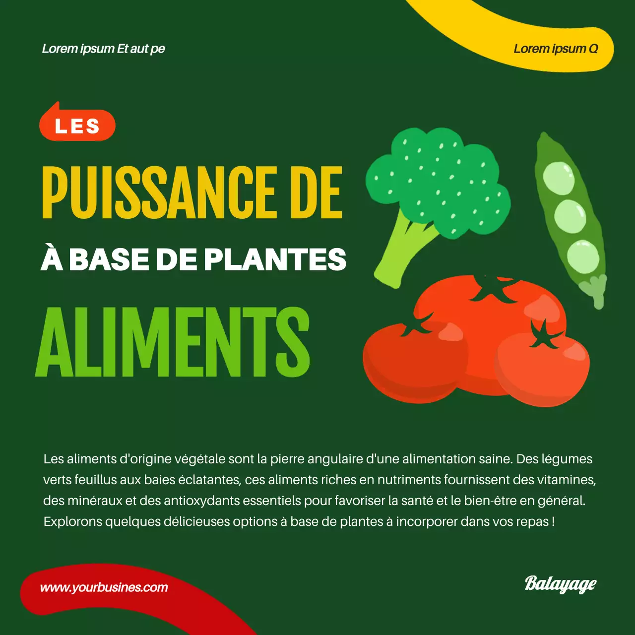 Popart géométrique orange vert Alimentation saine et régime alimentaire