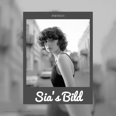 Werbung für einen modernen Instagram-Film in Schwarz-Weiß