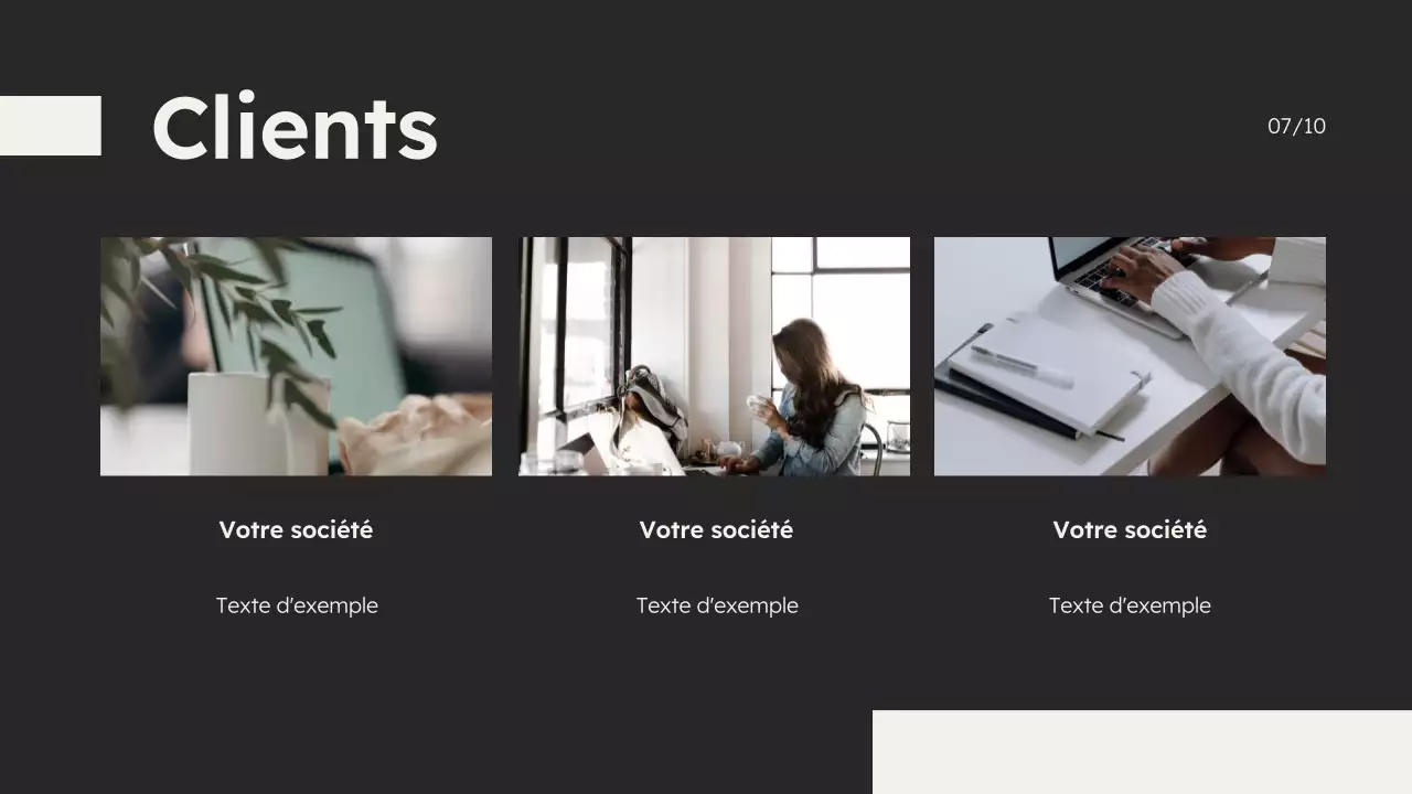 Black and White Minimal Marketing Agency Présentation de la société