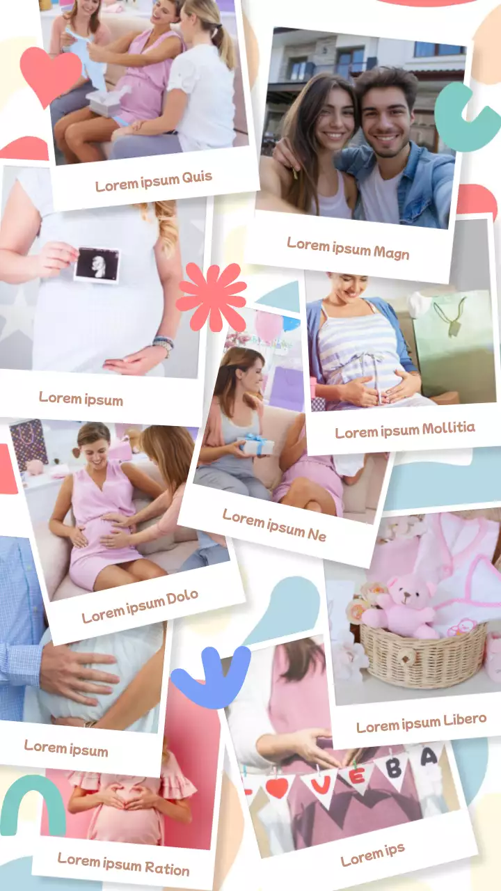 Verde blu moderno Baby Shower Baby Shower pannello collage di foto