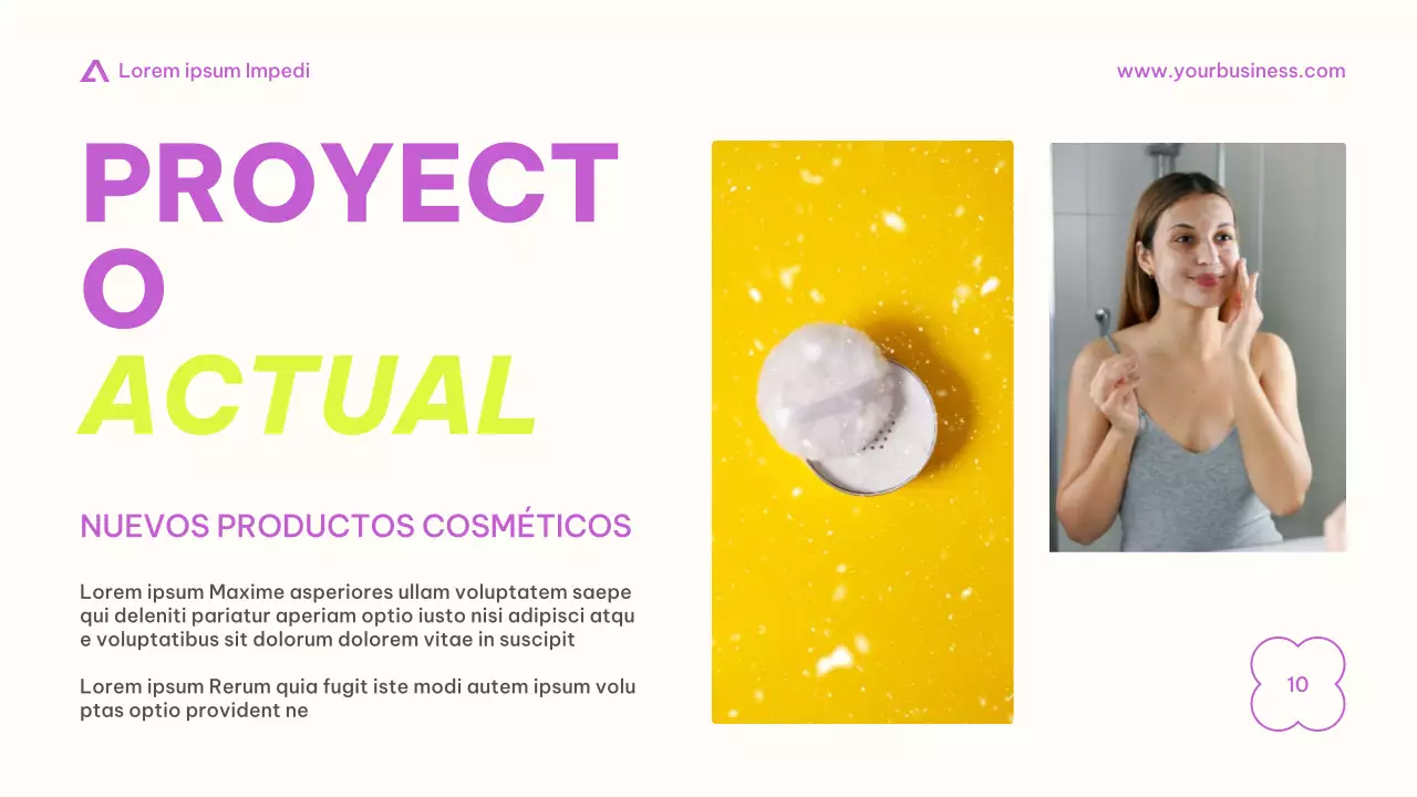 Purple Beige Pink Lime Modern Basic Minimal Business Presentación de la empresa