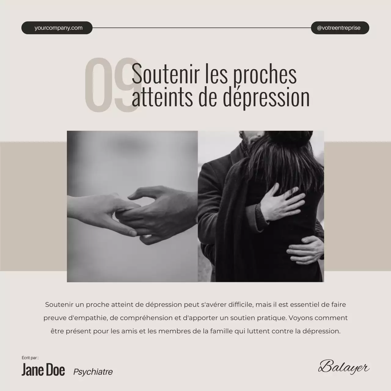 Campagne Ivory Black and White Minimal Mental Health Depression Unveiled (en anglais)