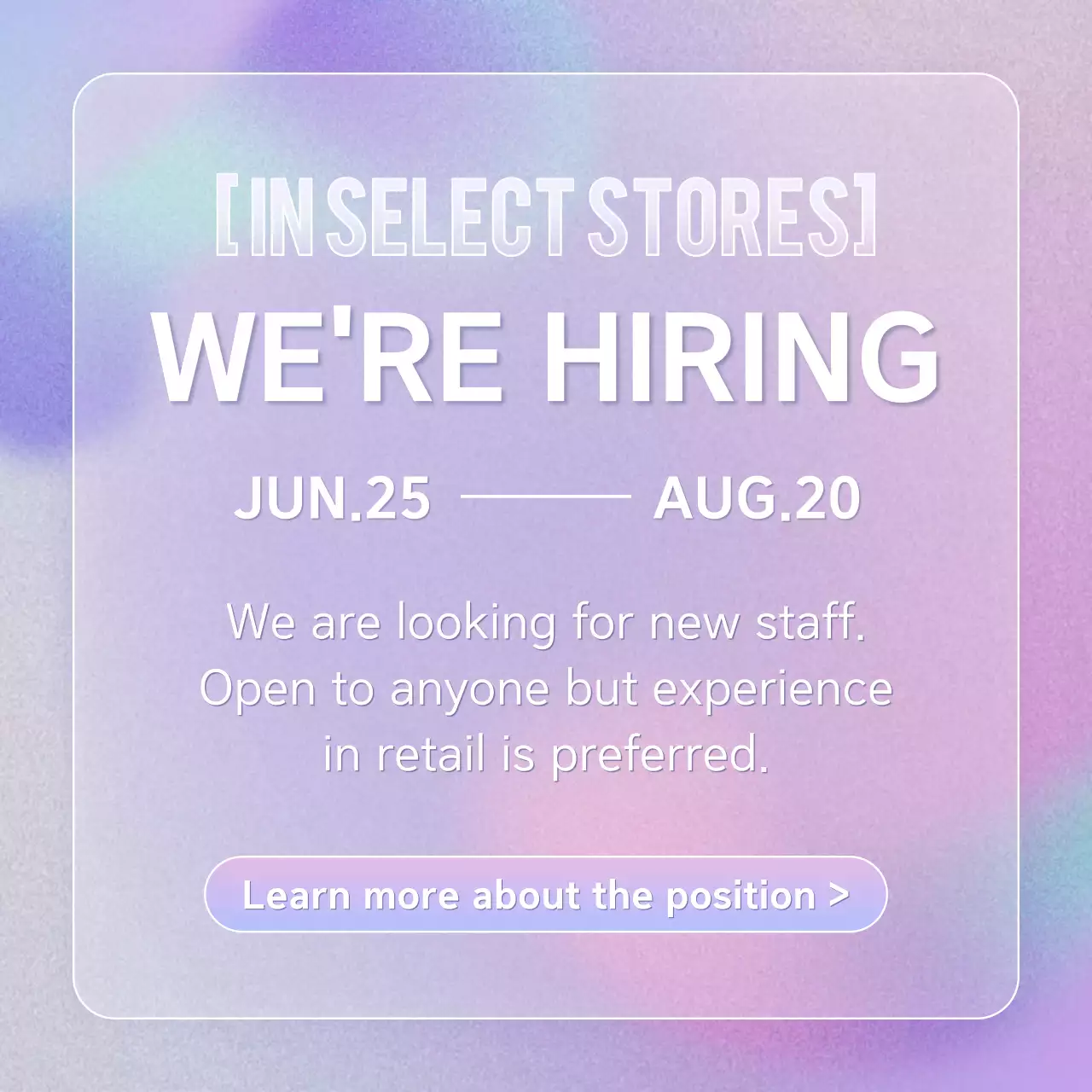 Simple, mauve-colored careers information