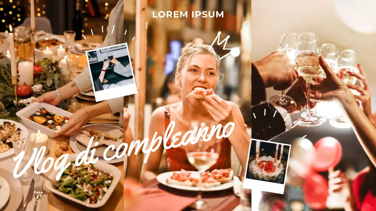 Video di compleanno vintage grigio