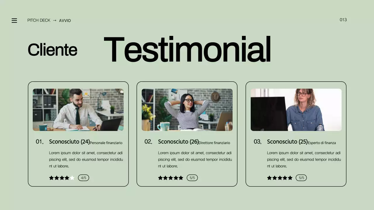 Proposta di lancio di un'impresa in grassetto arancione