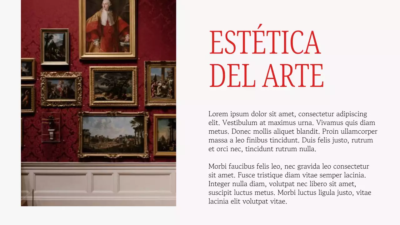 Gris y rojo Elegante material de lectura de arte europeo