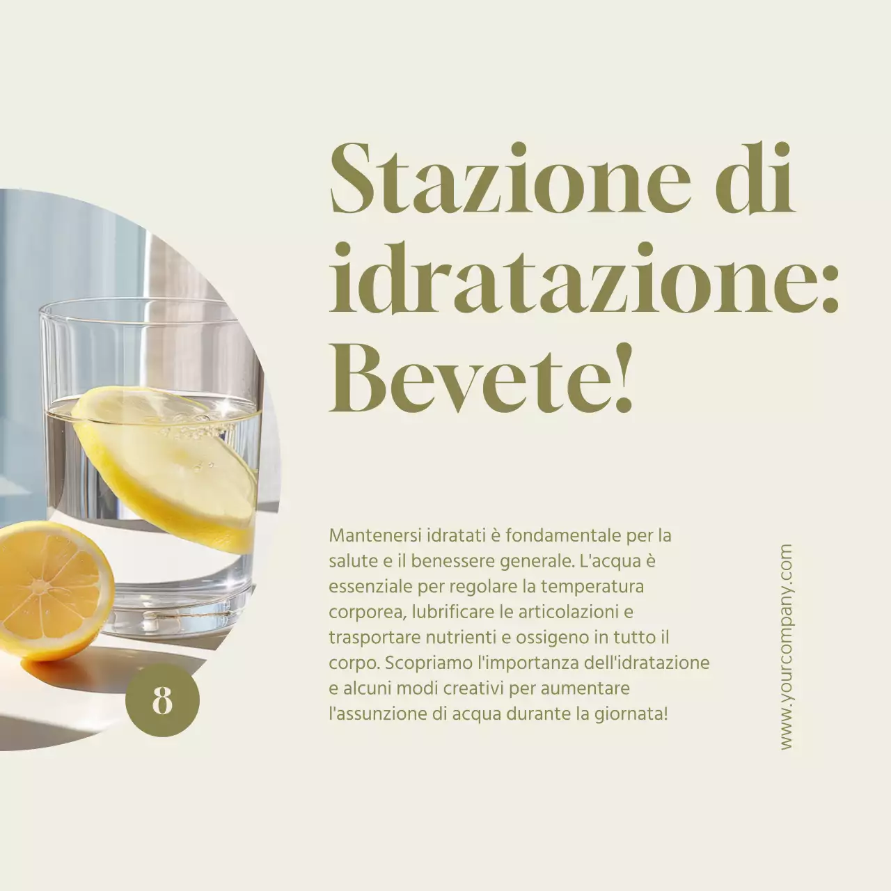 Suggerimenti per una dieta sana e moderna verde e beige