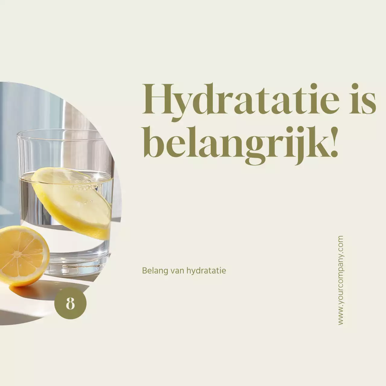 Groene en Beige Moderne Dieet Tips voor Gezond Eten