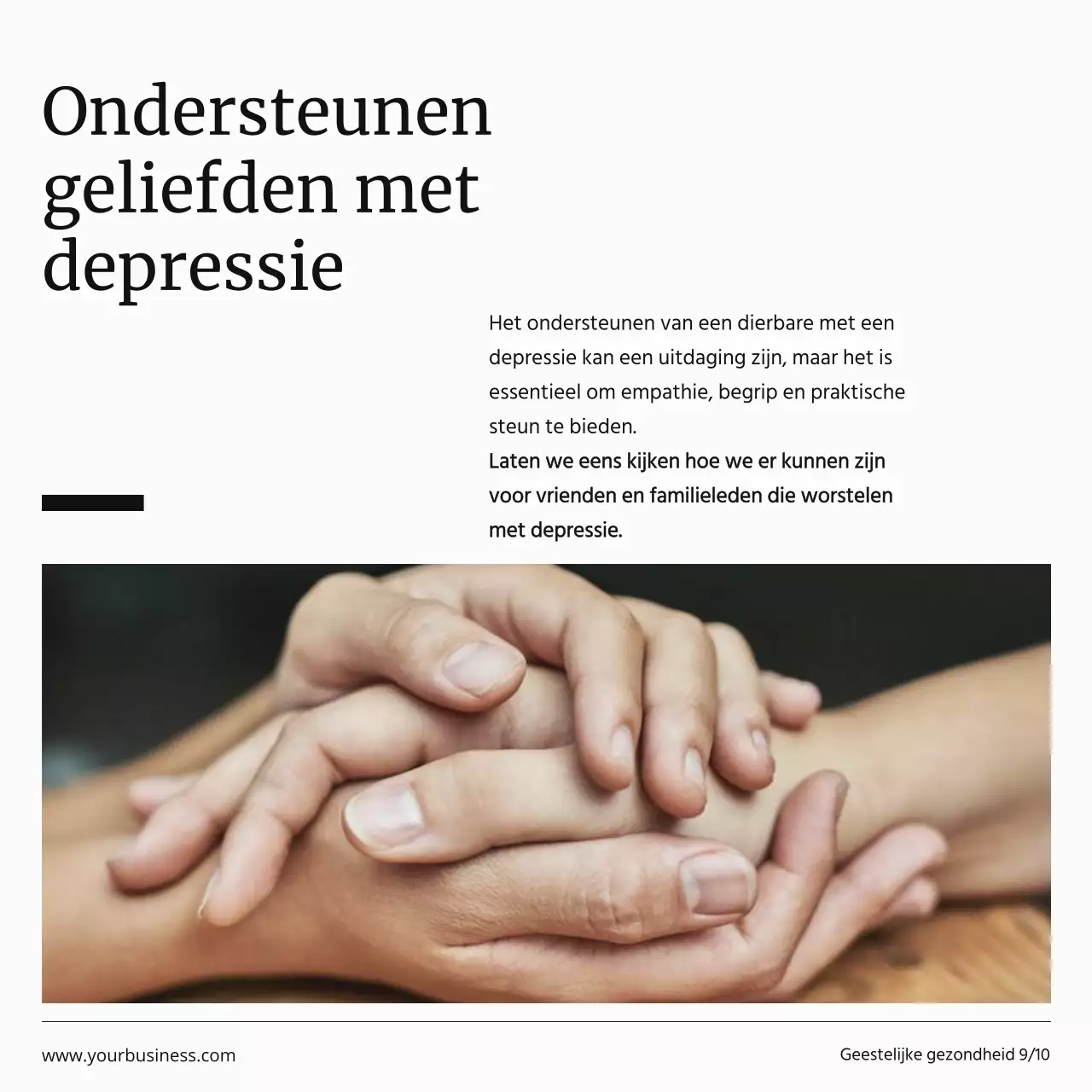 Zwart-wit Minimal Mental Health Campaign Publicity