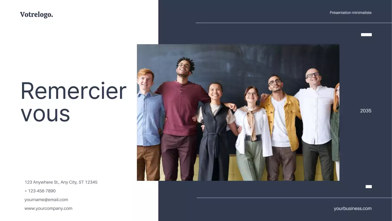 Blanc Bleu Minimal Simple Marketing Plan Strategy