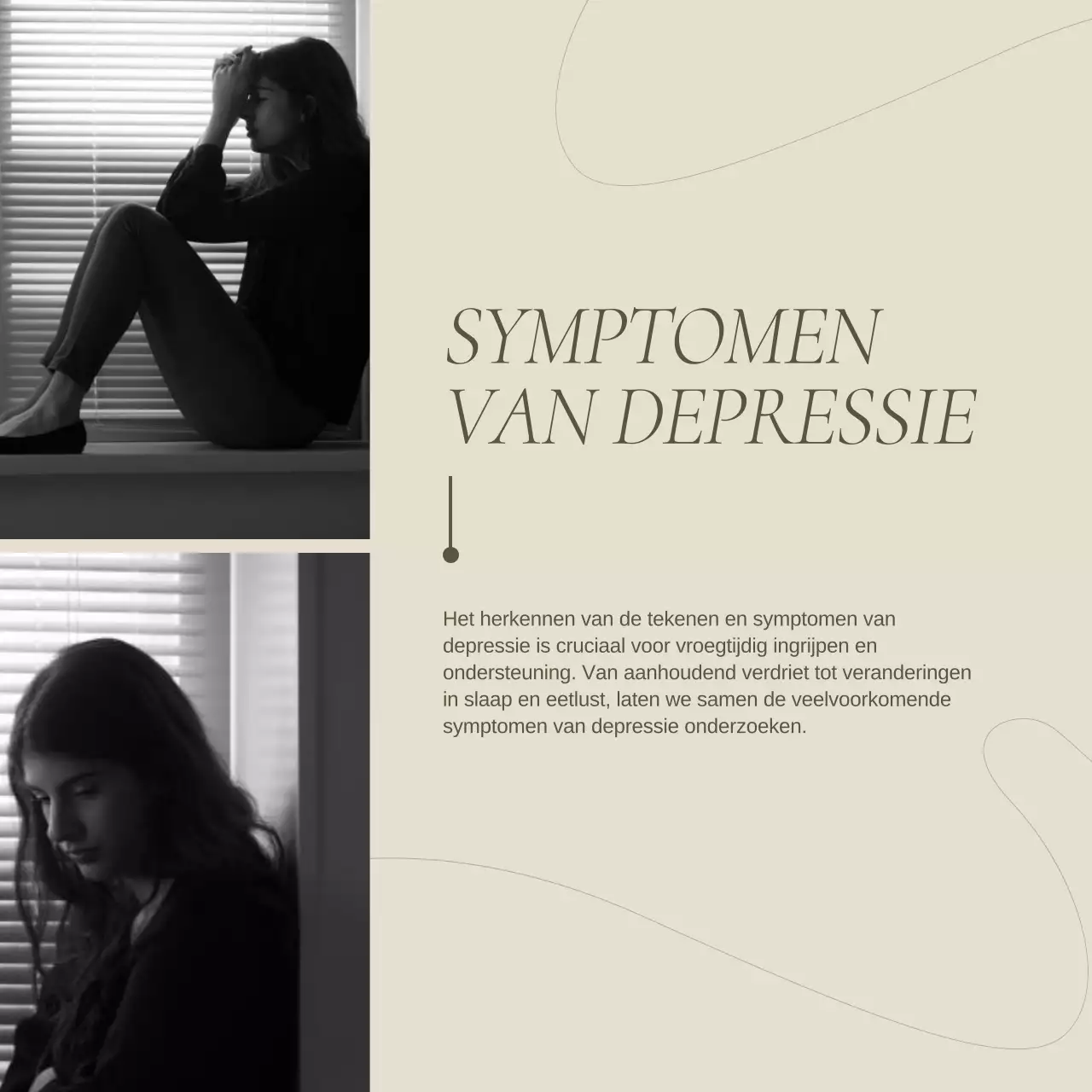 Khaki Beige Natural Elegant Geestelijke gezondheid in het algemeen