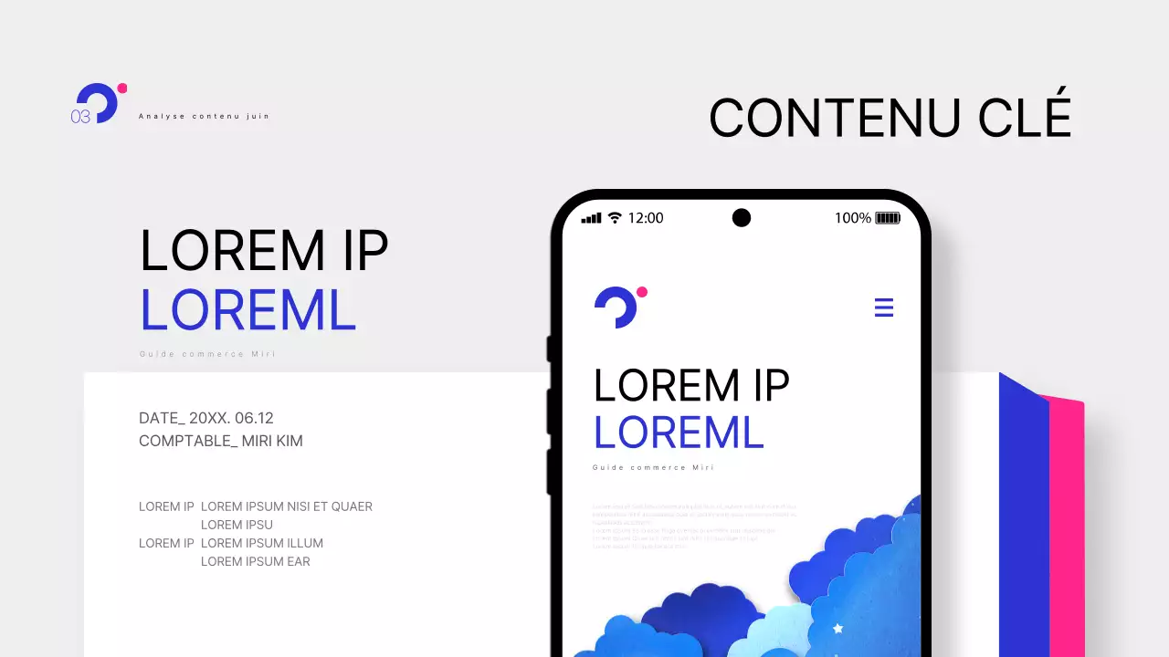 Rapports d'insights pop-art en bleu et rose vif