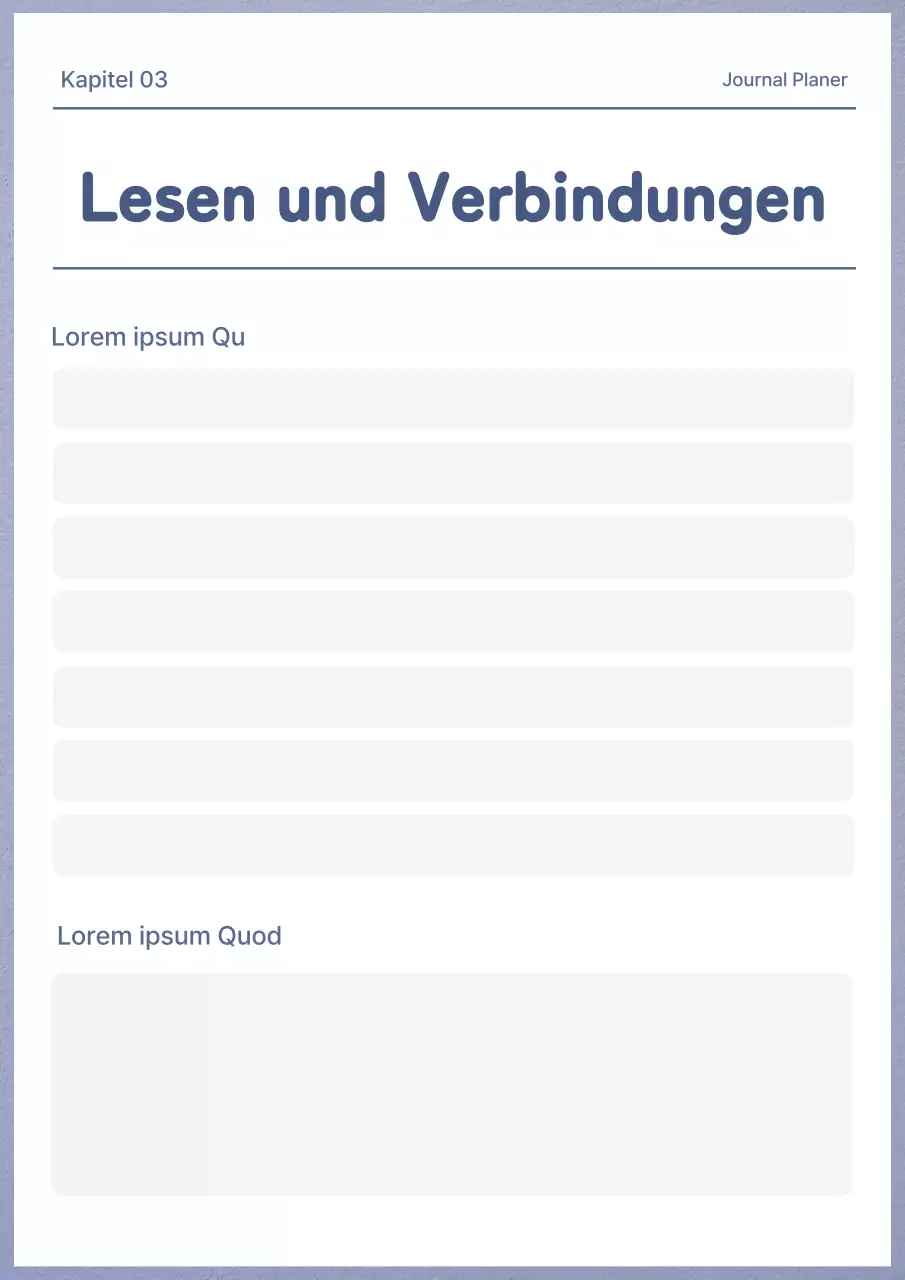 Schlichter mauvefarbener und weißer Journal-Planer