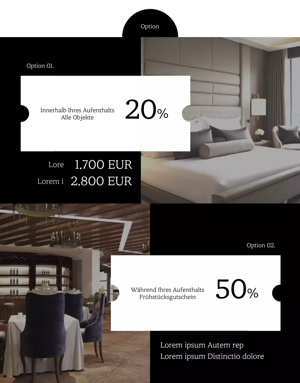 Einfache Hotel-Sommerwerbung in Schwarz und Weiß