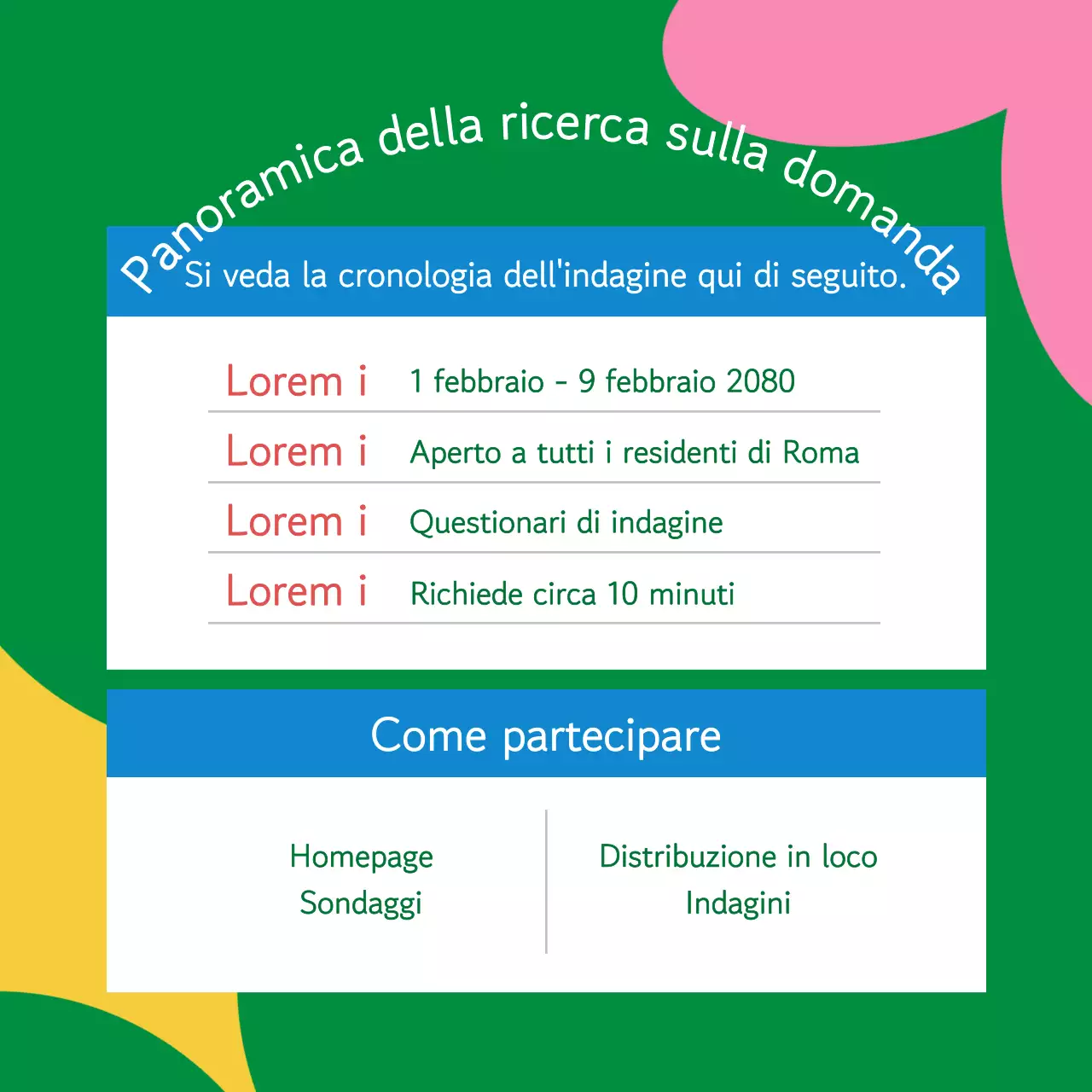 Promuovere un programma di centri sociali kitsch verde e blu