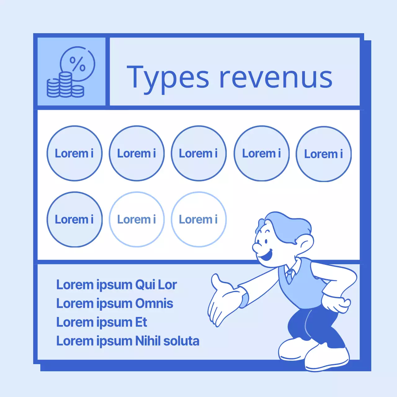 Instructions simples pour le paiement de la déclaration d'impôts en bleu et bleu clair