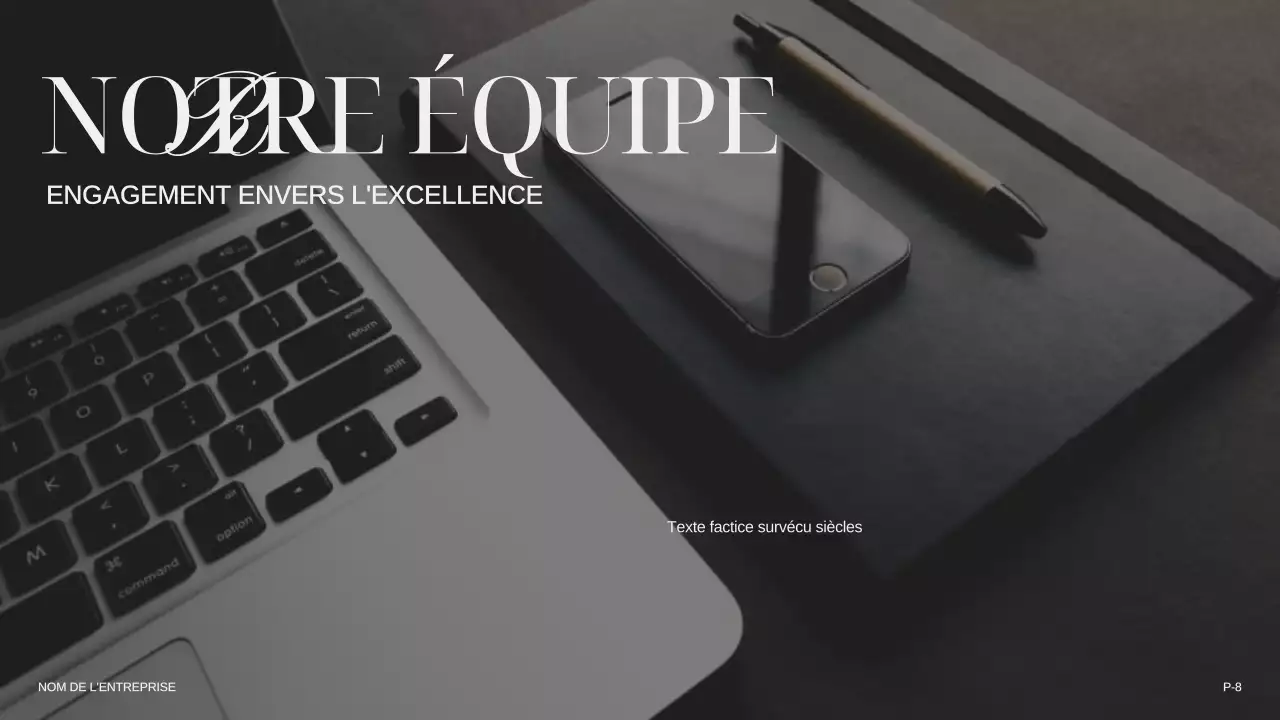 Ivory Khaki Black Modern Elegant Présentation de l'entreprise