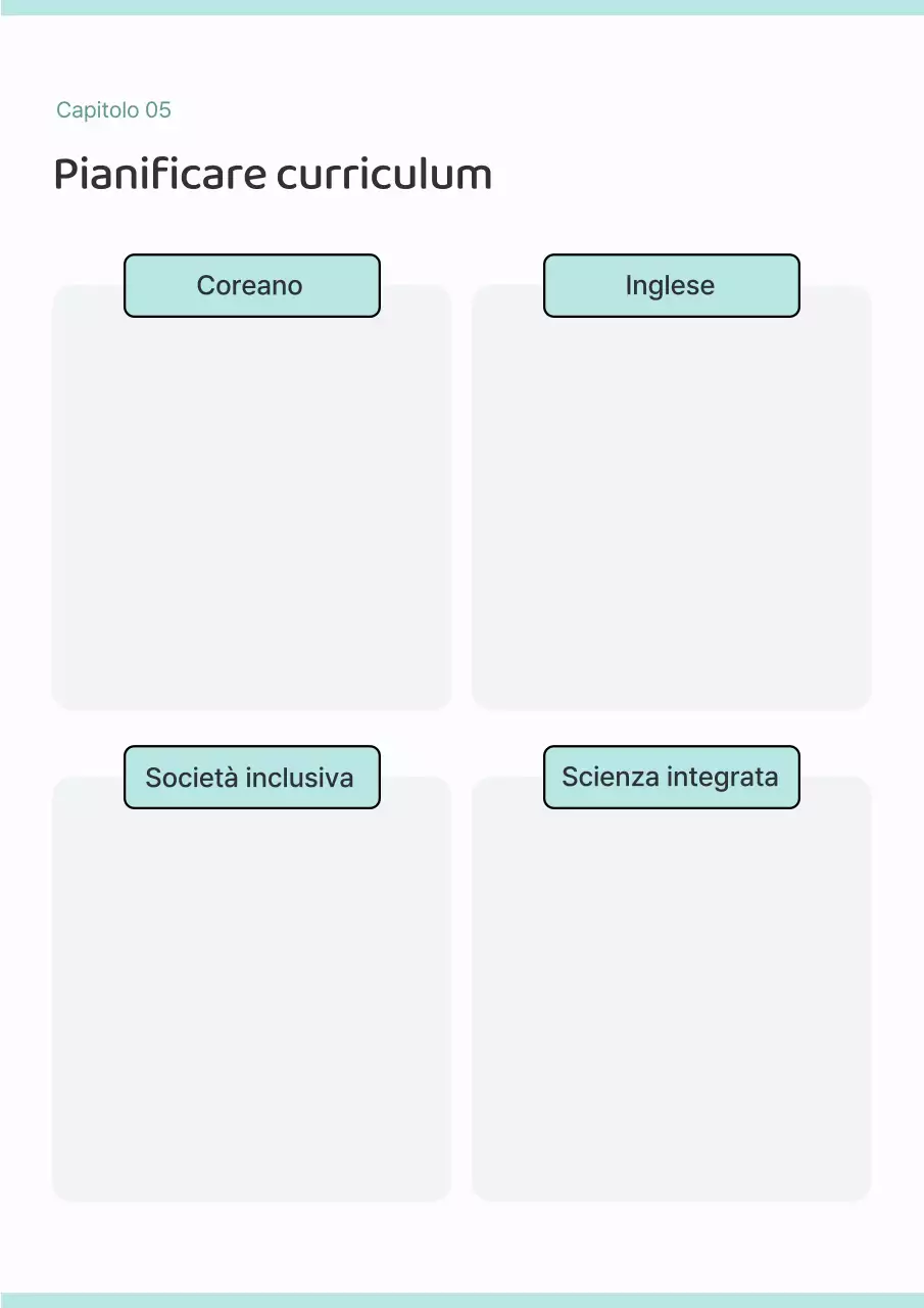Un semplice diario planner bianco e menta