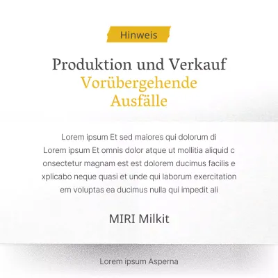 Graue, einfache Ankündigungen der Einstellung von Warenprodukten