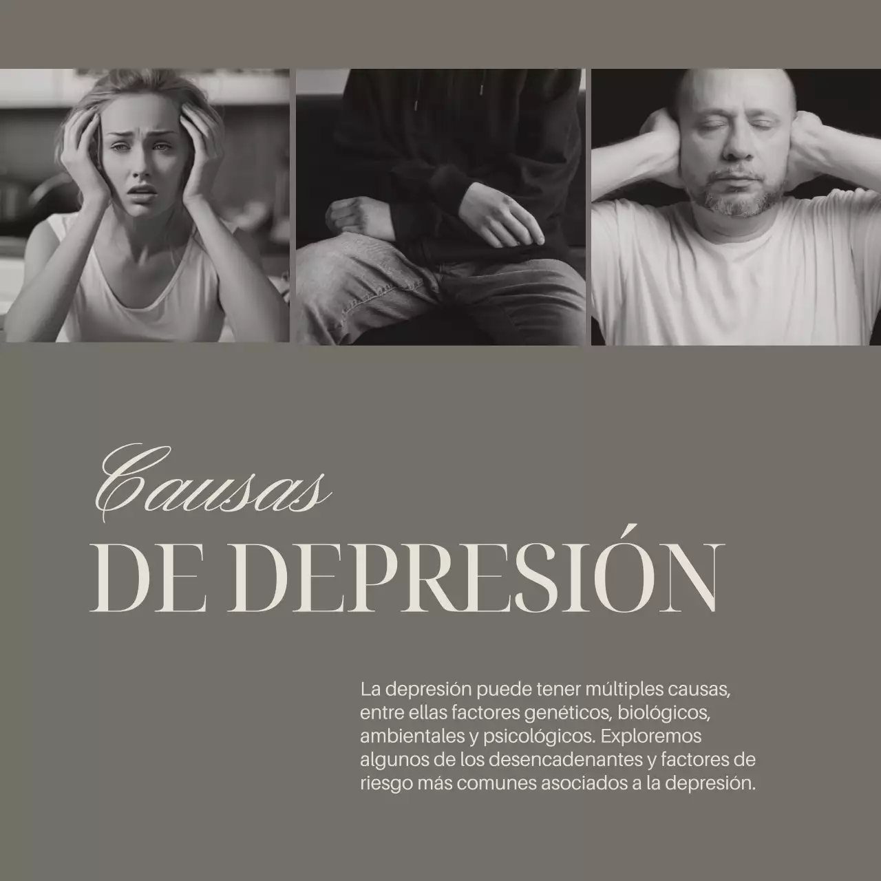 Gris Marfil Elegante Mínimo Guía de Salud Mental