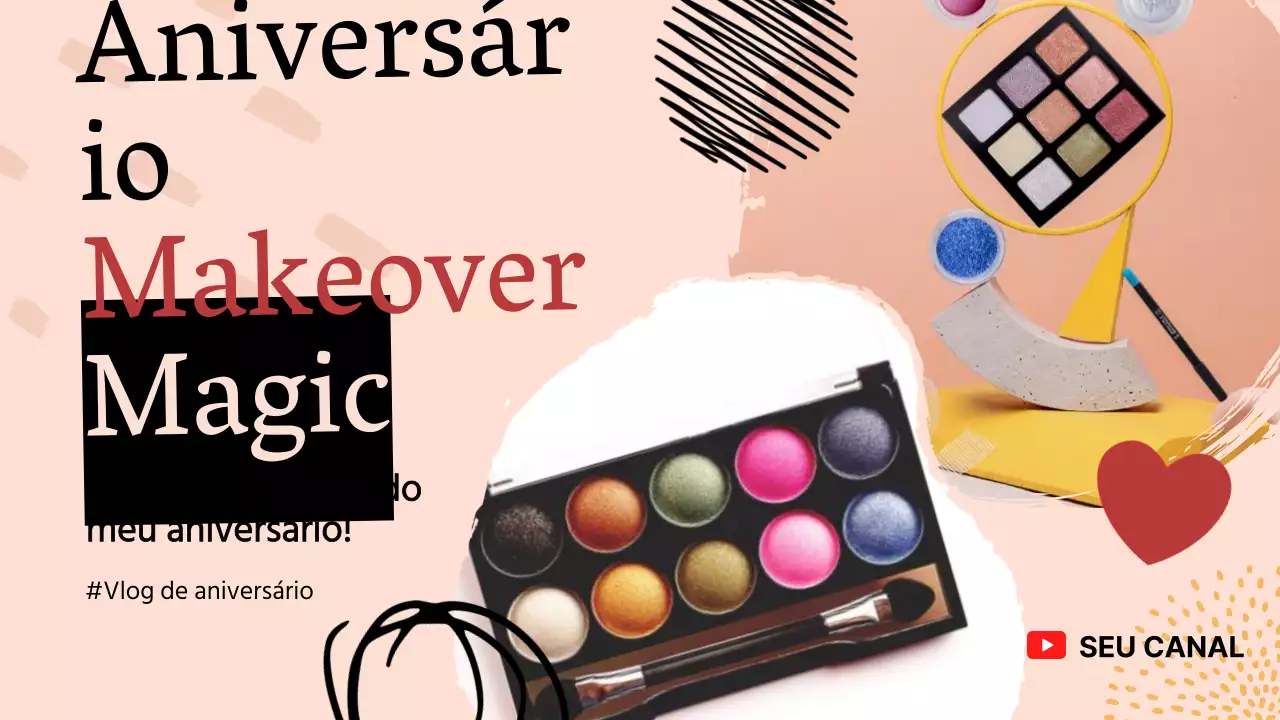 Aniversário moderno, cor-de-rosa e quente Makeover Magic