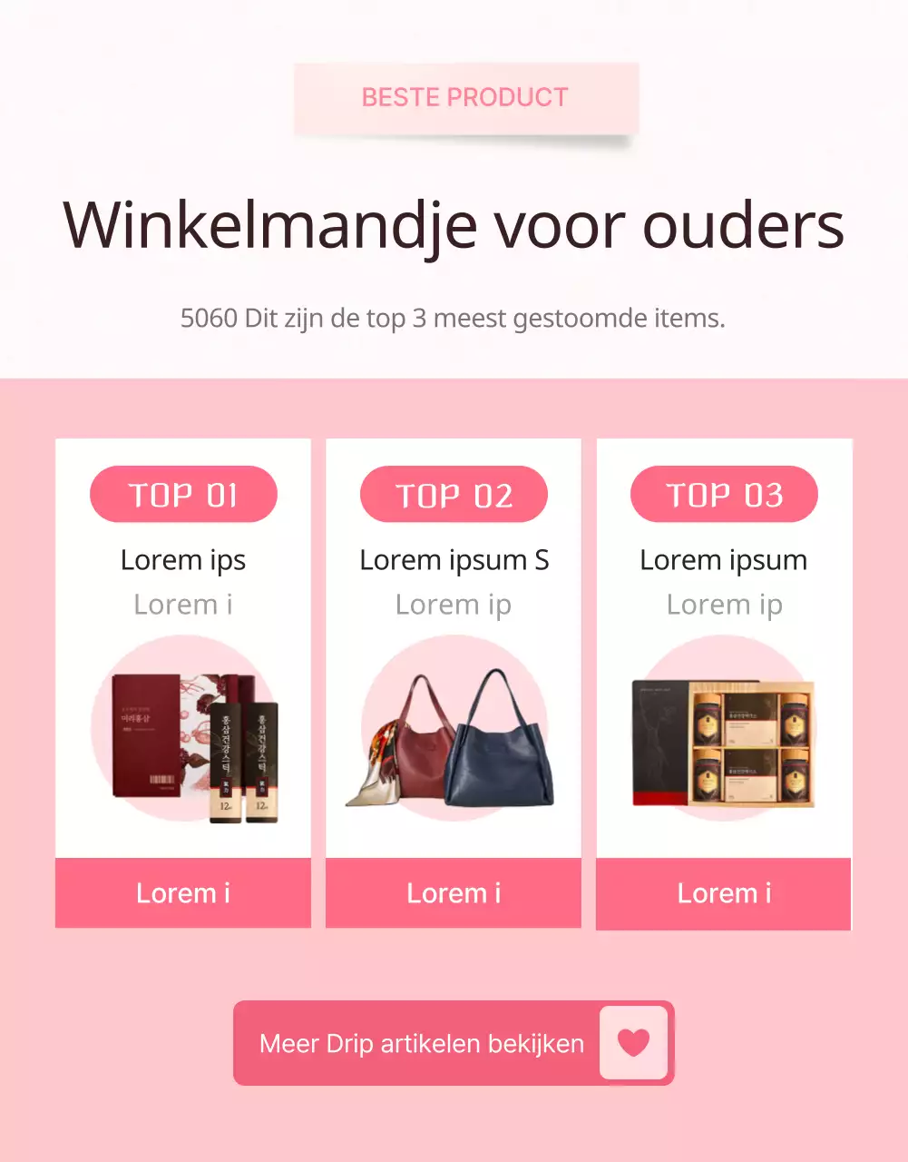 Schattige Moederdag advertentie in roze en ivoor