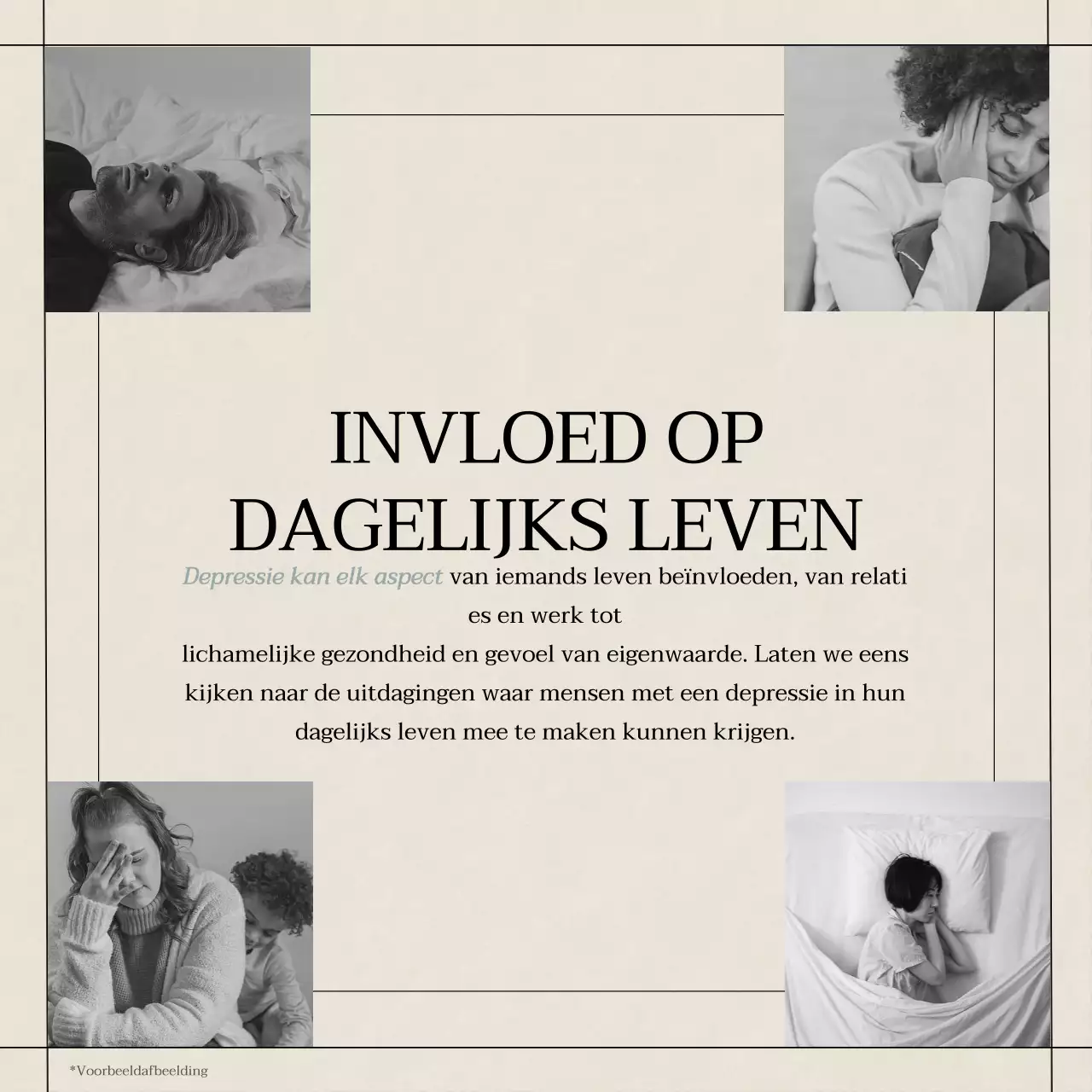 Geel Blauw Grijs Modern Minimaal Geestelijke Gezondheid Lifestyle