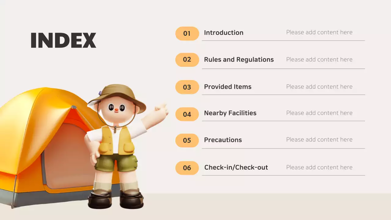 A guide to the orange and beige summer campgrounds